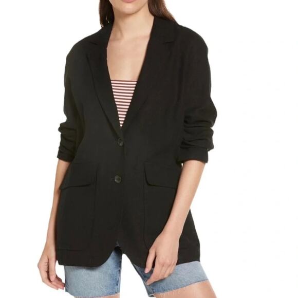 Madewell Larsen Breezewoven Linen Blend Blazer Size 3X New with Tag MSRP $148 - Picture 1 of 10